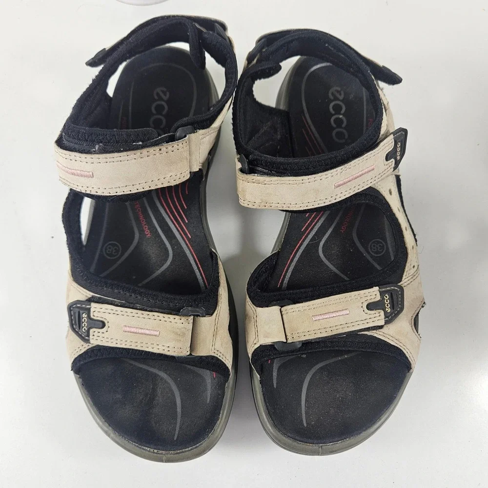 ECCO Yucatan Offroad Nubuck Womens 7.5 Sandals Hiking Walking Shoes Atmospheric